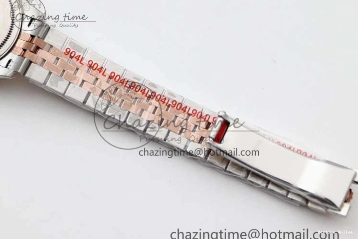 0511 Lady DateJust 28 SS RG TWF 1:1 Best Edition Green Dial Diamonds Markers on Jubilee Bracelet NH Trendsetting 2130
